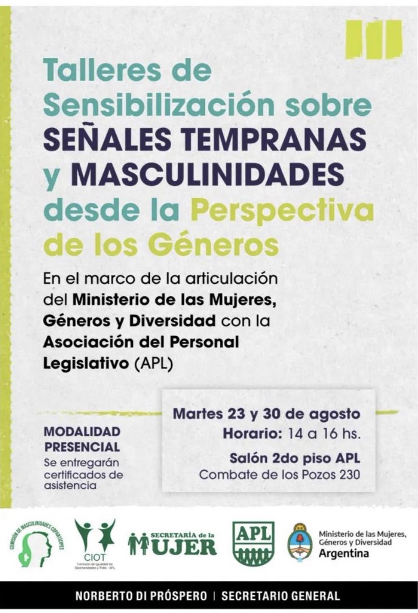 Lxs esperamos! <a href="/APLMujer/">Sec Mujer APL</a> <a href="/APLCongreso/">APL</a> <a href="/aplcyt/">APL Ciencia y Tecnología</a> <a href="/MinGenerosAR/">Ministerio de las Mujeres, Géneros y Diversidad</a> <a href="/dondenieva/">luis nieva</a> <a href="/Evitagladys/">Gladys Eva Benitez</a>