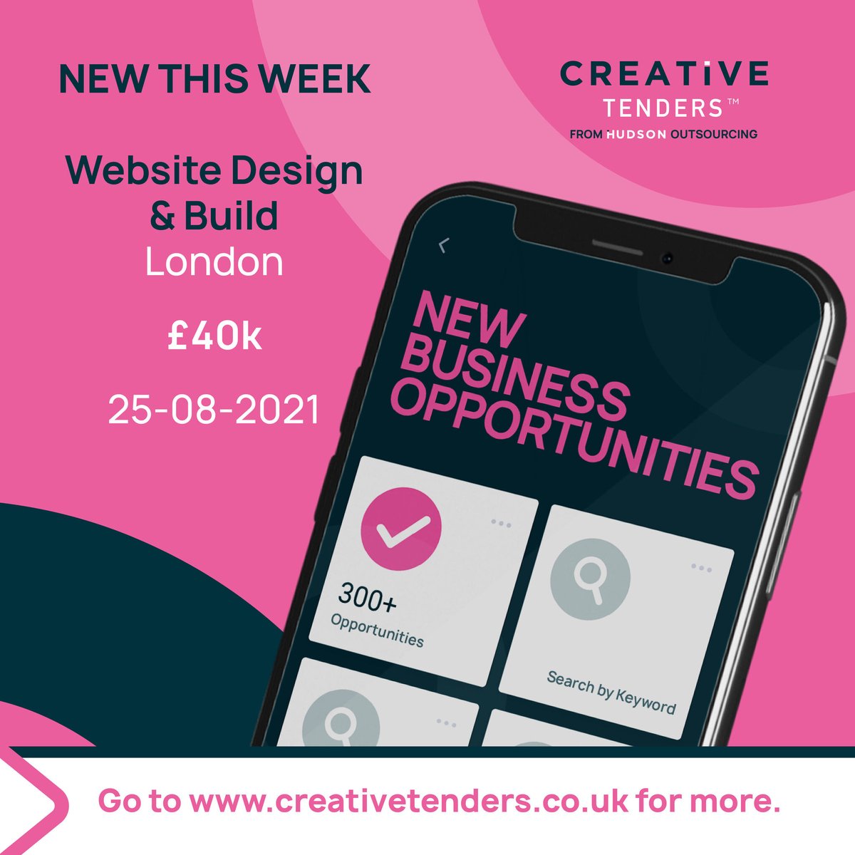 Creative_Tender's tweet photo. A brand new exclusive opportunity is now live on Creative Tenders! 

The deadline is coming up fast, so if you don't want to miss out on this perfect opportunity to grow your business, sign-up to Creative Tenders today: https://t.co/df6wXhoXxc 

#WebDesign #WebsiteDesign https://t.co/qRZgdl7r2z