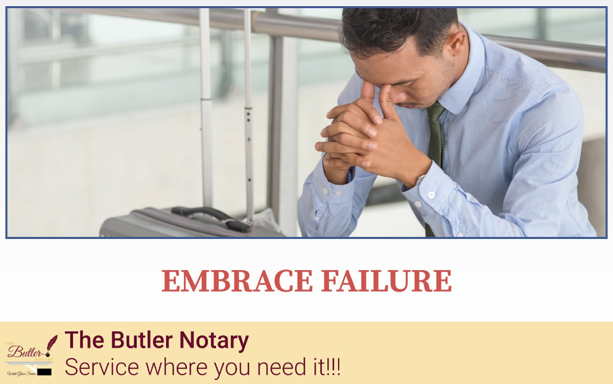 TheButlerNotary's tweet image. Leaders know that failing is part of the game - learn to embrace it!