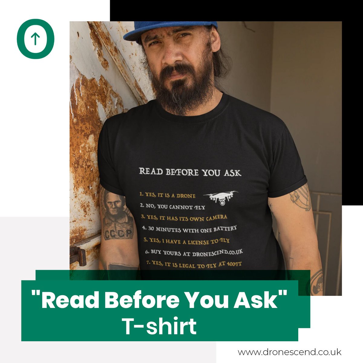 dronescend's tweet photo. Our drone t-shirt is for everyday wear and has been winning over customers thanks to its durability. This high-quality fabric isn’t only luxuriously soft, it even comes pre-shrunk so you don’t have to worry about any washing disasters.

🌐 https://t.co/MQZmxkAFKX https://t.co/jgFQdgKMdm