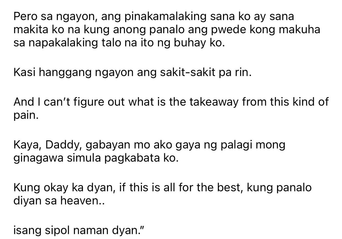 #theywrite2 [7/7] “Mahigit isang taon na nakalipas pero ang dami dami ko pa ring sana.”

How do you move on from losing your number one source of strength and your number one fan? Maru Banaticla still has no answers.