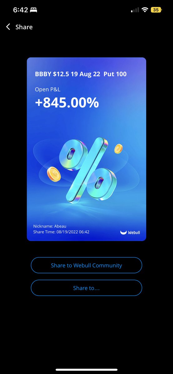 NotAbeau23's tweet photo. Never had a trade go quite like this. $BBBY https://t.co/QXlKc1HOxo