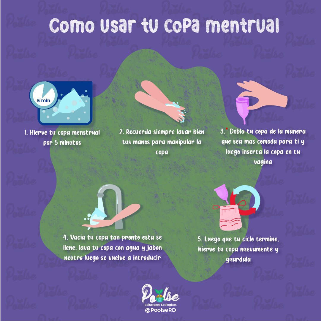 PoolseRd's tweet photo. Un pequeño instructivo fácil y divertido de cómo usar tu copa.

Recordardo que tenemos copas de todos los tamaños disponibles en nuestra tienda 🫶🏾♻️ https://t.co/MxPr1ujUqH