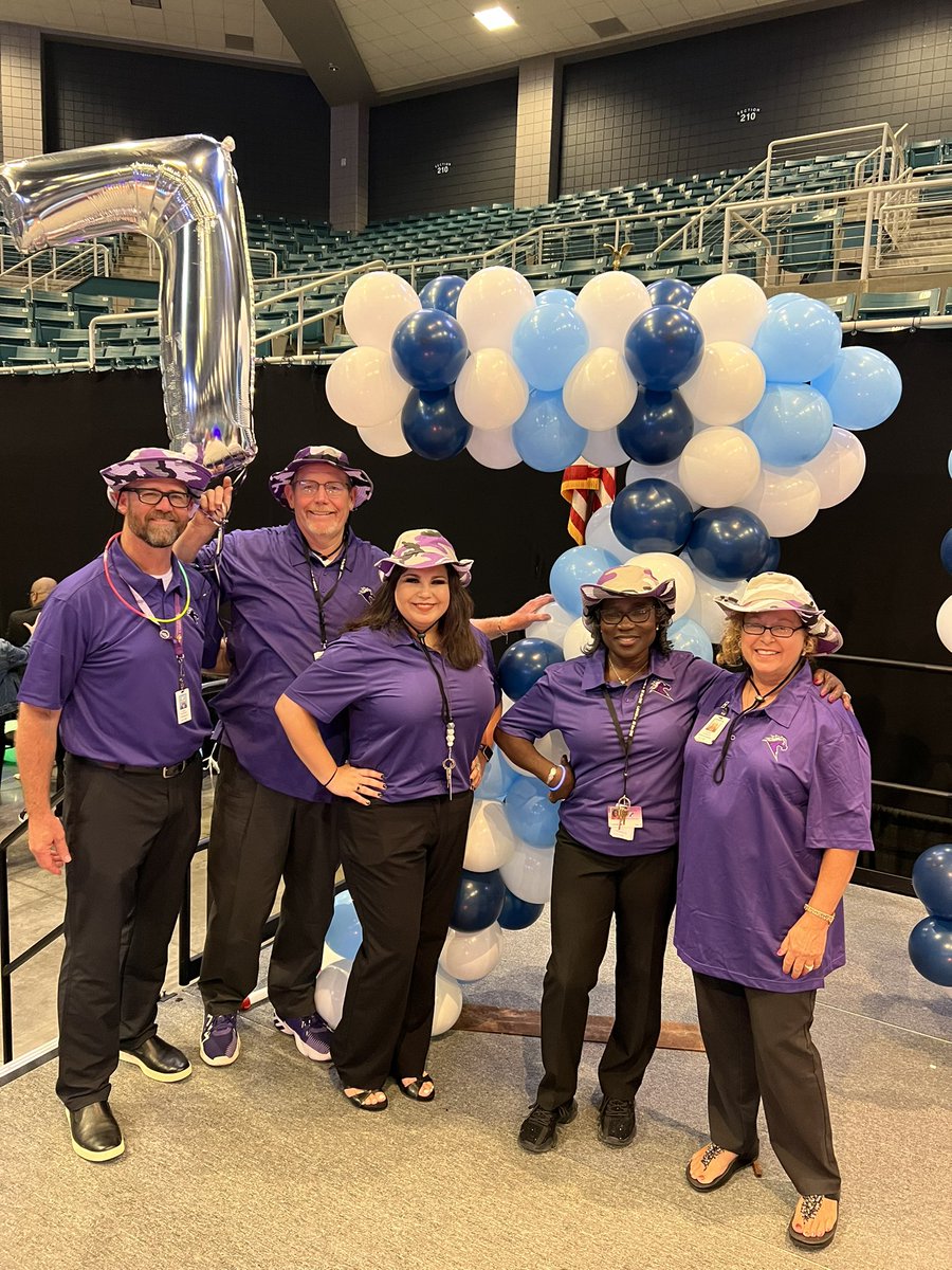 K_McCann1's tweet photo. @Fulshear_HS admin team celebrating our #7Distinctions at Convocation 2022!! @LamarCISD #ChargedUp #PurplePride 💜💜💜 https://t.co/lWWLxX2Gum