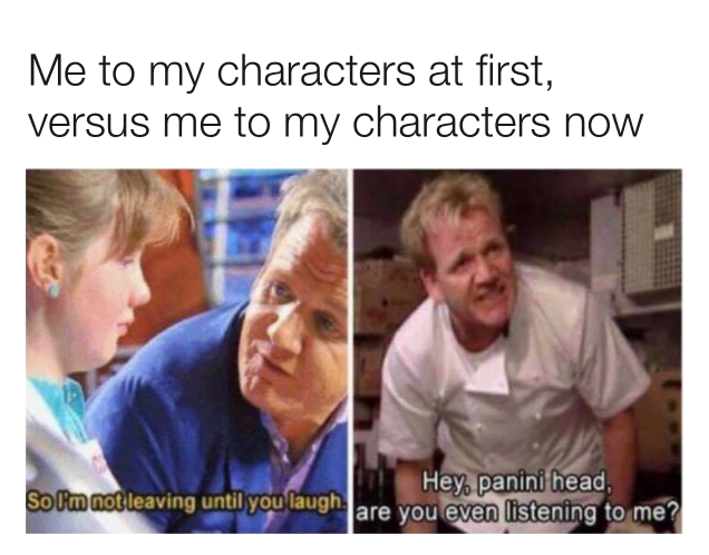 campfirewriting's tweet photo. Reminder to stay kind to your characters 🙏 (or not... your choice!) #writingcommunity https://t.co/ilMJSjyuna