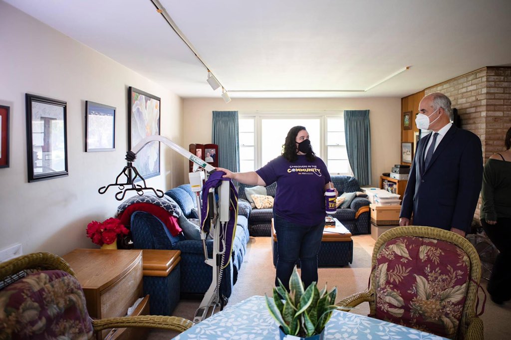 SenBobCasey's tweet photo. Home health workers allow seniors and people with disabilities to live independent lives. They deserve to earn livings wages with benefits.

My #BetterCareBetterJobs Act would give them a raise. https://t.co/8TdocpbbIV