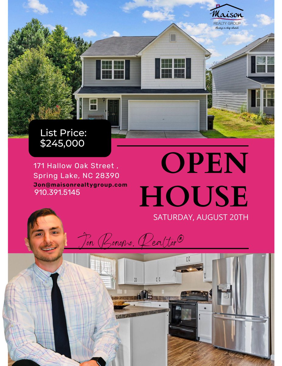 thefootgeneral's tweet photo. π‘Open House Alert - Tomorrow 8/20
#FortBraggRealtor #northcarolinarealtor #southernpinesnc #northcarolinaliving #pinehurst #realestatelife #realestategoals #realestateinvesting #harnettcounty #springlake #springlakenc #fayettevillenc #Fayetteville https://t.co/iUu5Gjy3d2