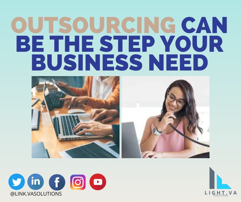 LinkVasolutions's tweet image. &quot;What is outsourcing?💭🤔

Outsourcing is a key to keeping up with the fast 
pace of business. In today’s world, outsourcing has 
become 
a necessity and a big component of your overall
 growth strategy.📈💻🎧☎️