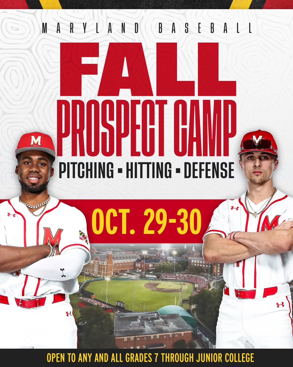 Be the next wave of #DirtyTerps 

Sign up today: events.abcsportscamps.com/eventregistrat…