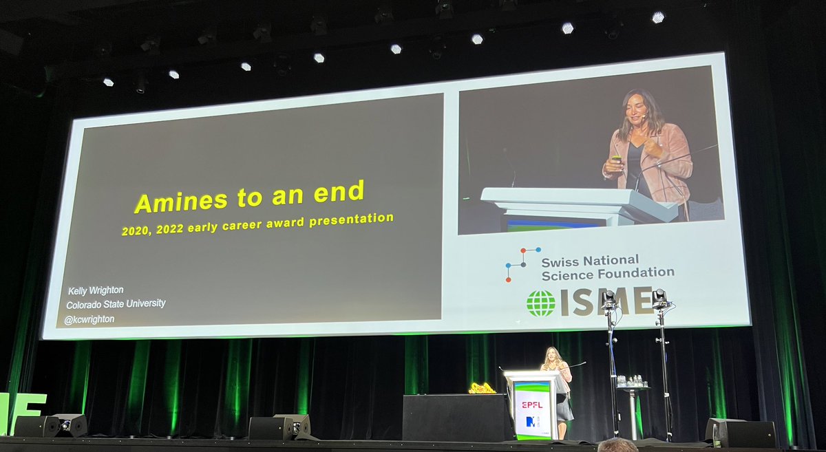 @kcwrighton recieving the @ISME_microbes early investigator award at #ISME18 @CSUmicrobiome