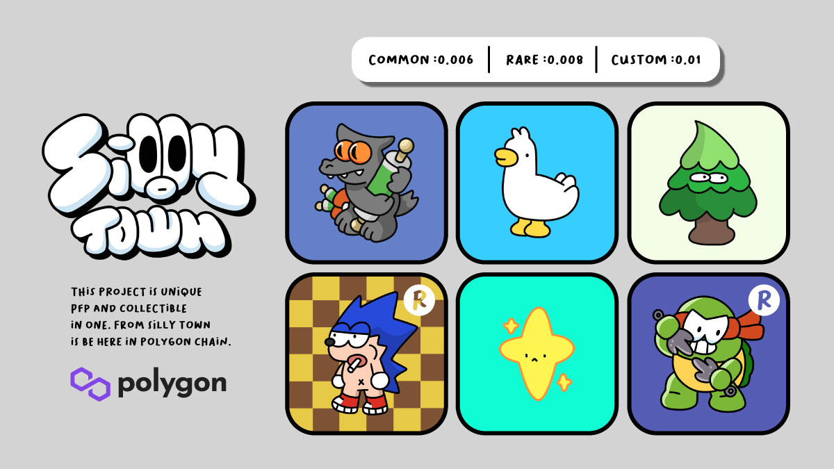 Silly Town SS.2 👀
#135 - 140

Start price: 0.006 WETH (Polygon)

Silly Town collection🏨.
[ opensea.io/collection/sil… ]

Hope you like it ❤️

#NFTdrops #NFTcollections #NFTCommunity #NFTartwork #SillyTown