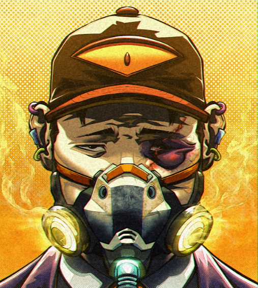 0xDith's tweet photo. Insane derivative art by @LiquidRunners of the first ever @chain_runners I bought. 

If I didn't join CR I wouldn't have a) met lifelong friends, b) met my @0xTajigen cofounders, and importantly, c) started using the antonio gif throughout my work slack. 

🫡 https://t.co/WKrtqlATk7