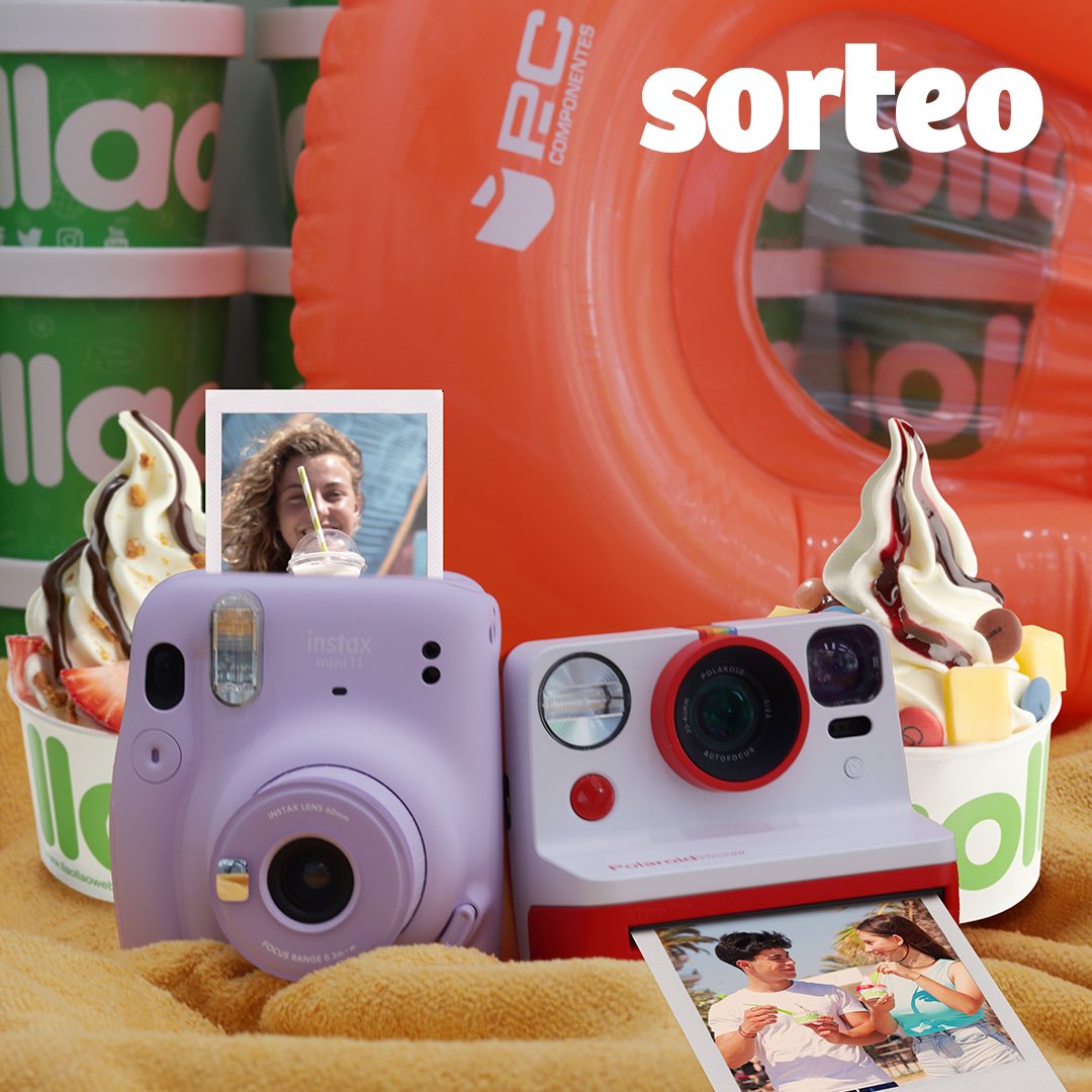 📸 Hoy es el #DiaMundialdelaFotografia y traemos un ¡¡𝙎𝙊𝙍𝙏𝙀𝘼𝙕𝙊!! junto a <a href="/pccomponentes/">PcComponentes</a>  
2 ganadores: 
🏆1 AÑO DE <a href="/llaollao/">llaollao</a> GRATIS➕ Polaroid 
🏆1 AÑO DE <a href="/llaollao/">llaollao</a> GRATIS➕ Fujifilm 
1️⃣ RT 🔃 y sigue a ambos  
2️⃣ Comenta #PcComponentesllaollao con tu cámara favorita