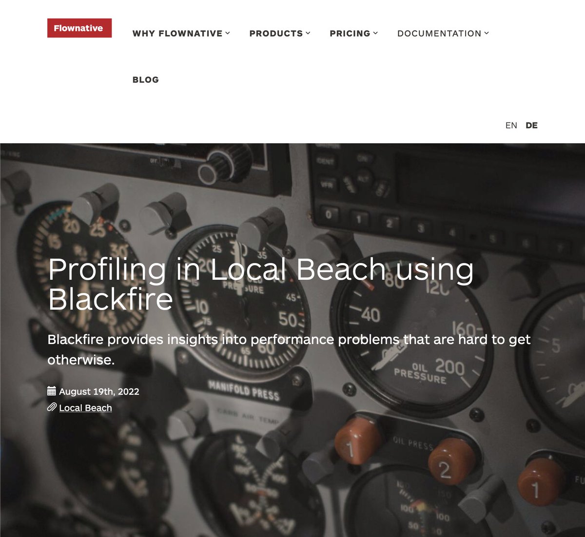 A new guide for Local Beach users has been published: "Profiling in Local Beach using Blackfire"

Read it at flownative.com/en/documentati…

#localbeach #php #profiling #blackfireio

~kd