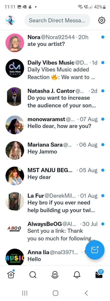 jammo321's tweet image. This is what an artists Twitter inbox looks like these days.😂