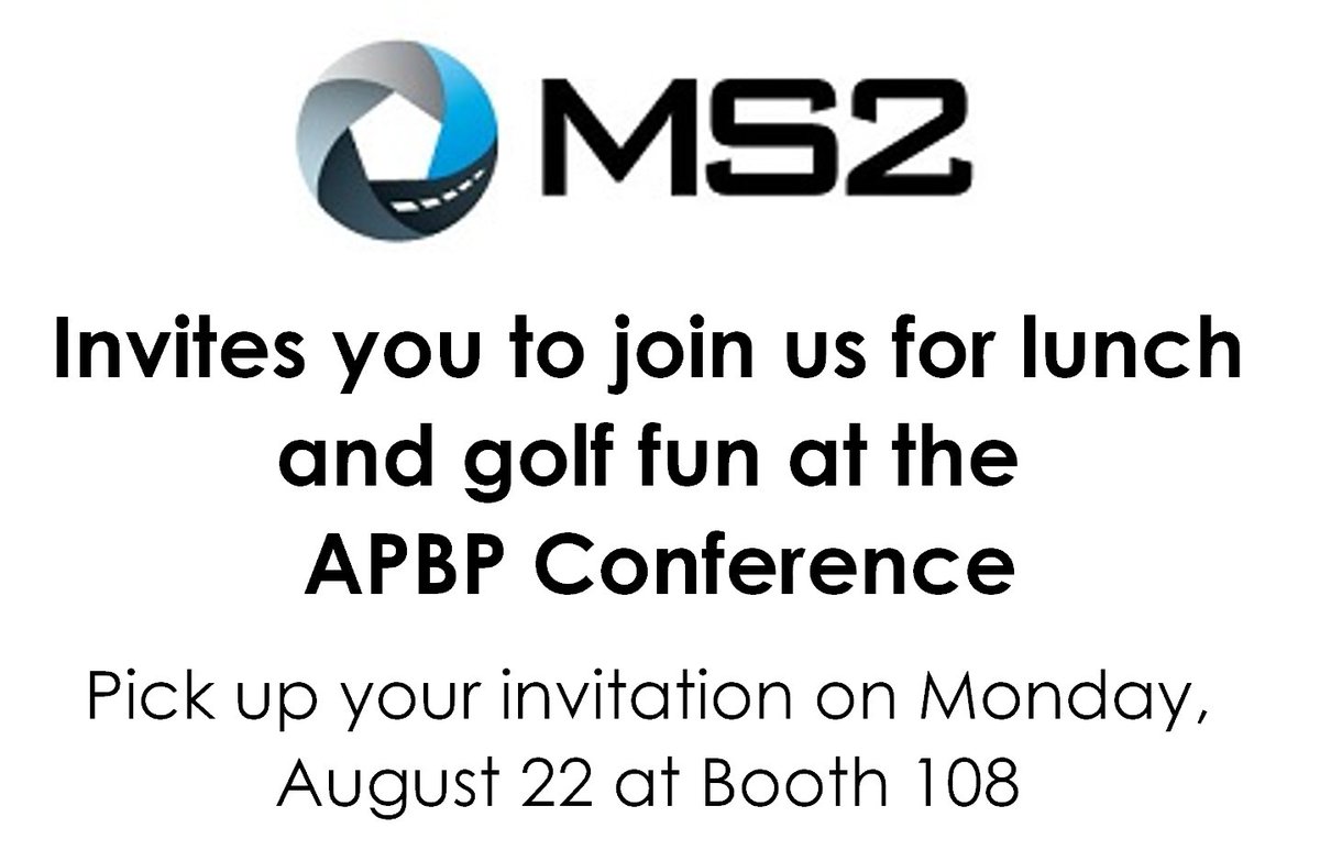 MS2 invites you to join us for lunch and golf fun at the <a href="/APBP/">APBP</a> Conference. Pick up your invitation on Monday, August 22 at Booth 108. Learn about our Non-motorized Database System bit.ly/3pfGukY and enter to win a UHD TV. #MS2Soft #trafficdata #trafficanalysis #apbp
