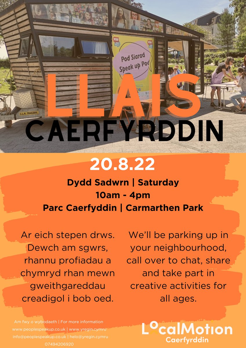 yr_egin's tweet photo. ⭐️ PARC CAERFYRDDIN / CARMARTHEN PARK ⭐️

Bydd #LlaisCaerfyrddin ym Mharc Caerfyrddin YFORY! 

#LlaisCaerfyrddin will be at Carmarthen Park TOMORROW! 

@CarmarthenTownC @LocalMotionUK @CAVSCarms @yr_atom 

#Caerfyrddin #Carmarthen #Cymuned #Trafod https://t.co/Xwu5q4kwjV