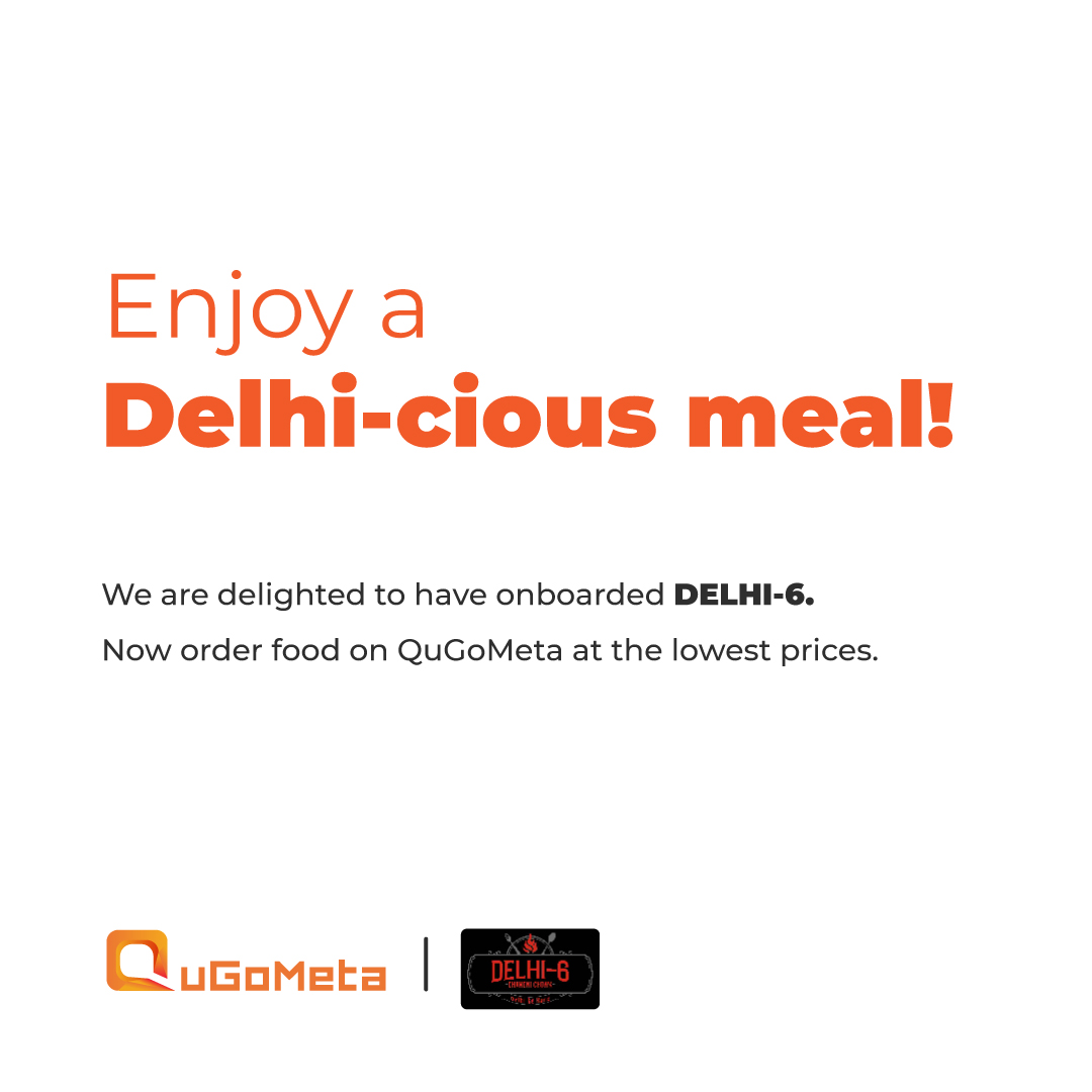qugometa's tweet photo. We are delighted to have Delhi 6 Chandni Chowk onboard!
Now you can order your favourite Delhi 6 Chandni Chowk dishes at the lowest prices.
Download the App now!
Available on the Google Play Store
https://t.co/8zGxmUa7eX
#qugometa #delhi6 #fooddelivery #foodorderingapp https://t.co/FX5wiaZi7e