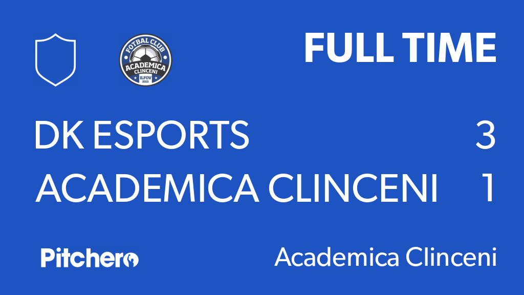 FULL TIME: DK eSports 3 - 1 Academica Clinceni
#DKEACA #Pitchero
pitchero.com/clubs/academic…