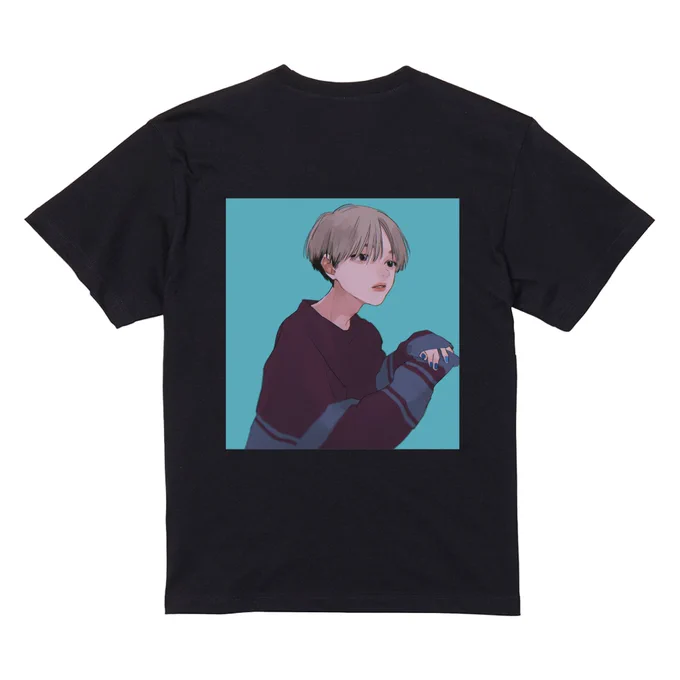 くじらさんのバックプリントTシャツのイラストを描かせていただきました8/24まで受注販売中です→  