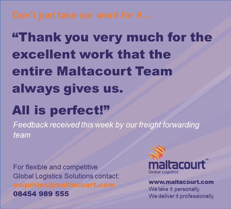 Ending another week here at Maltacourt with some outstanding feedback recieved within our Operations Team -

Contact us today to work alongside us!
#freight #freightforwarder #maltacourt #testimonial #feedback