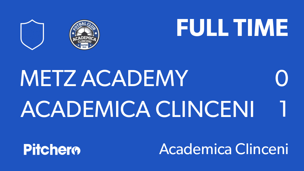 FULL TIME: Metz Academy 0 - 1 Academica Clinceni
#METACA #Pitchero
pitchero.com/clubs/academic…