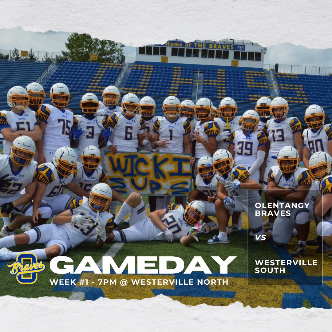 🟡🔵GAMEDAY! 🔵🟡
Week #1 vs Westerville South
7pm @ Westerville NORTH

Tickets: westervillesouthathletics.com/teams/3352267/…

GO BRAVES! 
<a href="/OHS_Braves_ss/">The Wickiup</a> <a href="/CoachBart11/">Wade Bartholomew</a> 

#selflessness #relentlesseffort #accountability