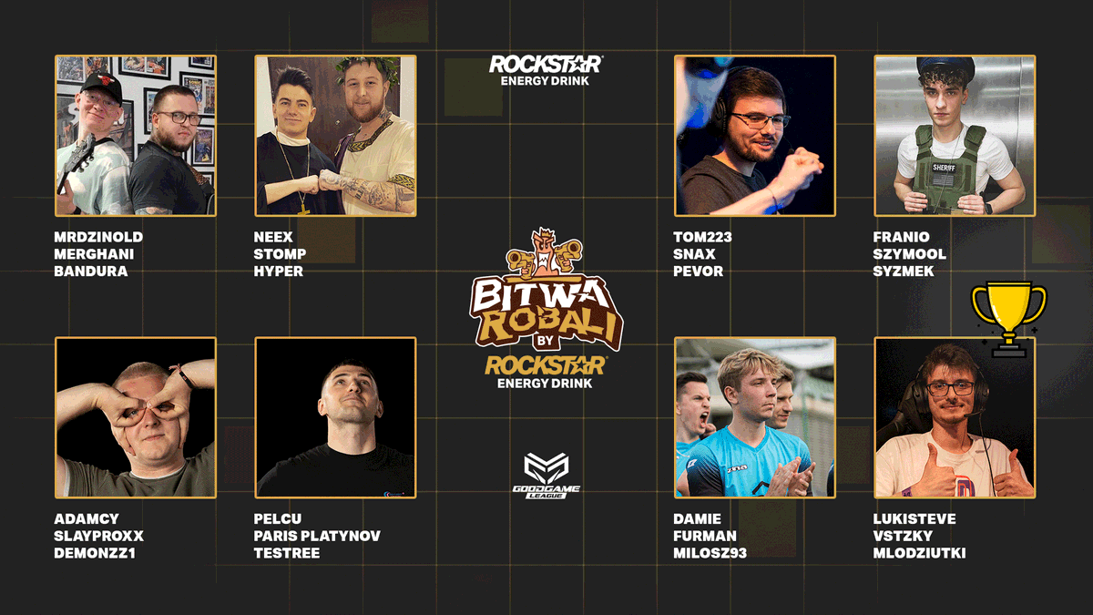 Pełne zestawienie na Bitwę Robali #2 by <a href="/rockstarenergy/">Rockstar Energy Drink</a>! Zerknijcie na zawodników, których już jutro będziecie mogli obserwować w rywalizacji o 10.000zł w Worms W.M.D - twitch.tv/goodgame_league! 🤩

Tego nie można przegapić🔥, 15:00 START! 🫶

#BITWAROBALI