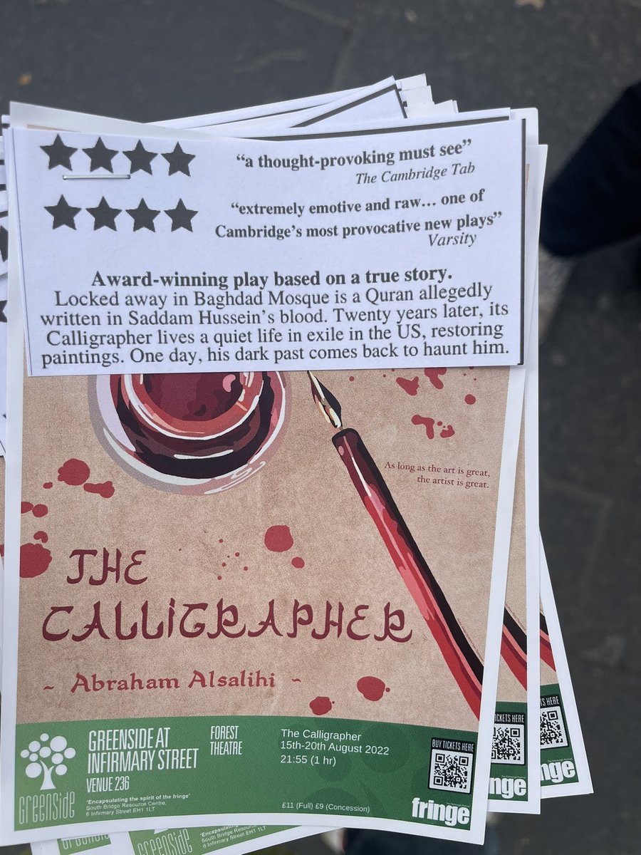 The Calligrapher EdFringe 2022 tweet media
