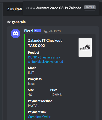 Alessan82541510's tweet photo. Today's cop, first time with @BananaFramework with 1 only accs, not bad🔥
Pepper as always Snipes slayer📈
@Monkeysl07 
@HypeHuntersEU 
@GoatifyIO
@Roundproxies 
@RoundSuccess
https://t.co/Q1LWULK31a https://t.co/Ufd8LL7G81