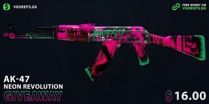 gopniks4's tweet photo. 🔥GIVEAWAY🔥

🎁AK-47 Neon Revolution ($16)🎁

- Follow @gopniks4 &amp; @CasinoCurd 
- Retweet
- Retweet @CasinoCurd Pinned📌 (Must show proof)
https://t.co/WuwisAtPIk

⏰Ends in 72 hours⏰

#CSGO #CSGOGiveaway #csgogiveaways https://t.co/oxwT5iu3rD