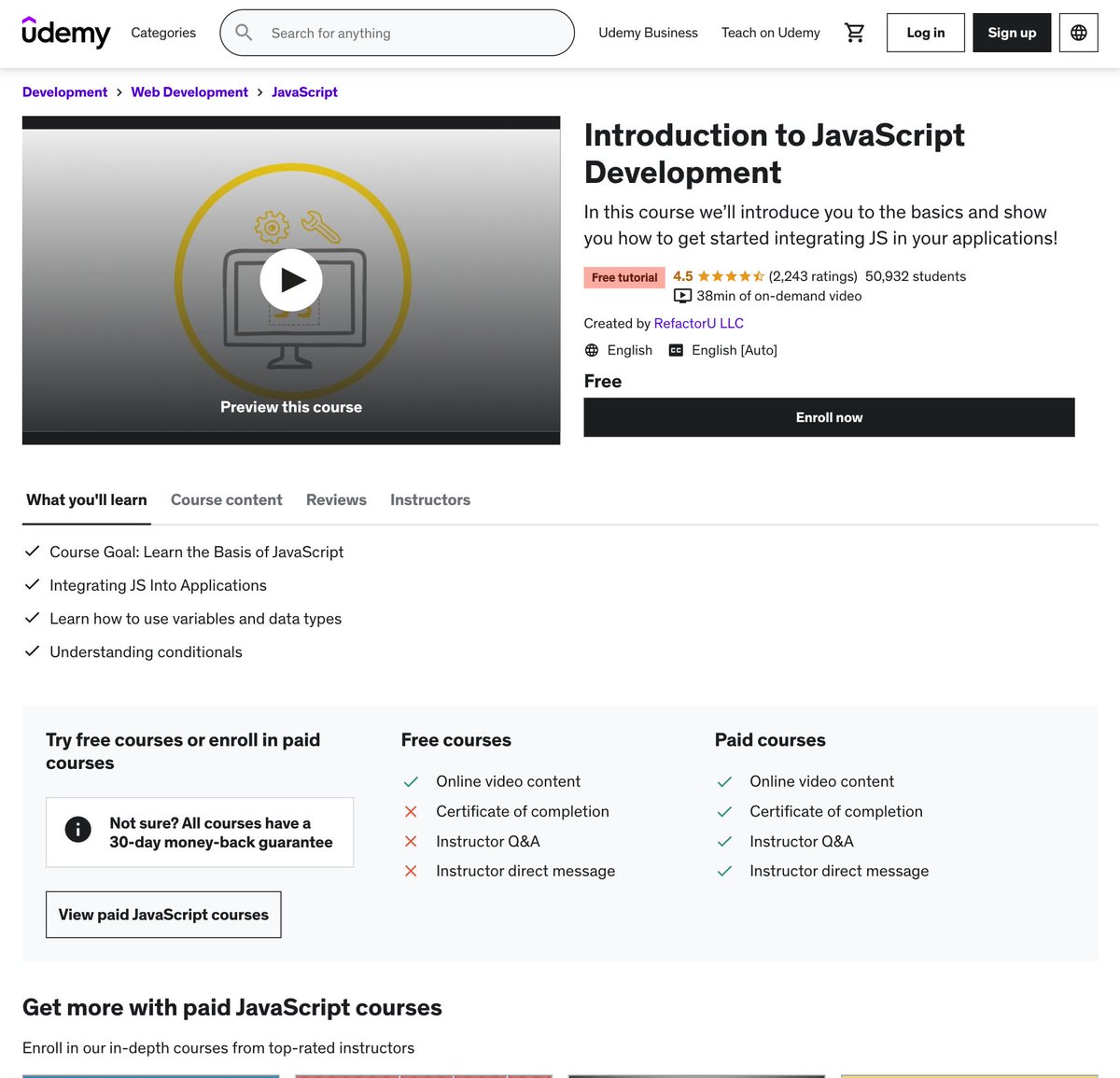 📌 Top 7 FREE Udemy Courses For Programmers to Learn JavaScript 🧵👇 ...