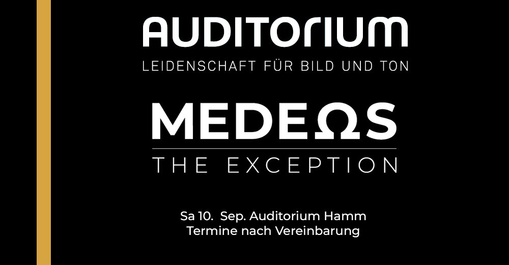 Am 10. September präsentieren wir unseren neuen Flaggschiff-Lautsprecher MEDEOS im Auditorium Hamm.

Exklusive Hörtermine sind in kleinen 4er Gruppen zwischen 11 und 15 Uhr buchbar 🔽

eventbrite.de/e/audio-physic…