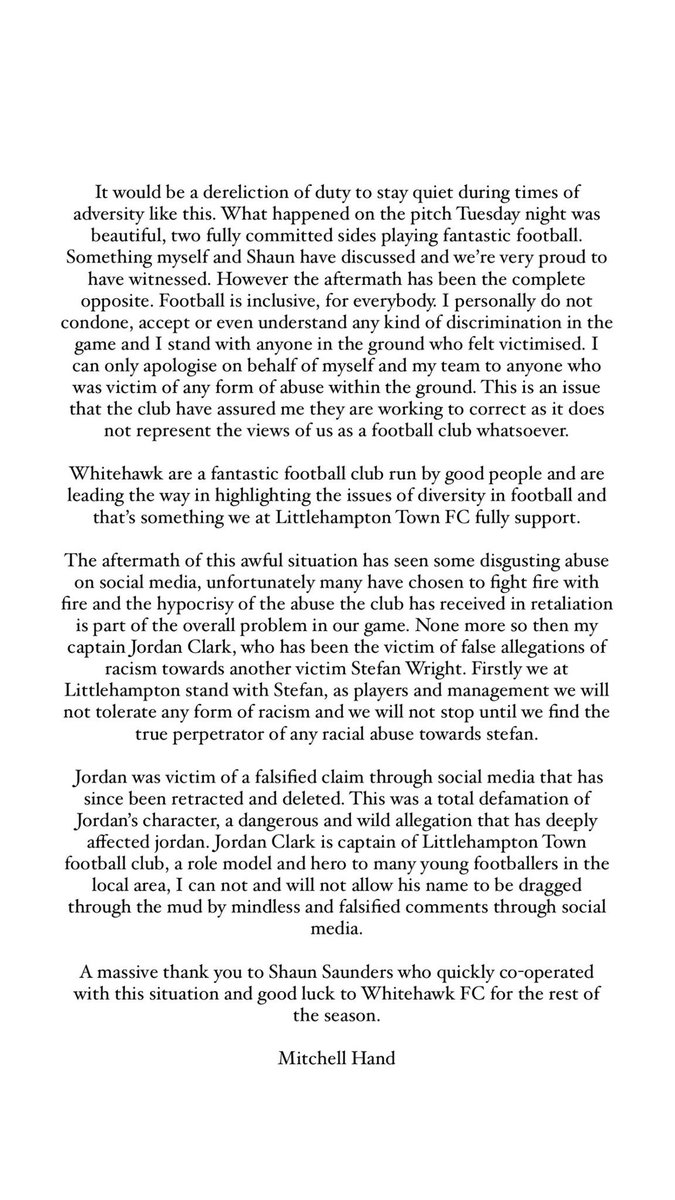 Personal Statement <a href="/LittlehamptonFC/">Littlehampton TownFC</a>