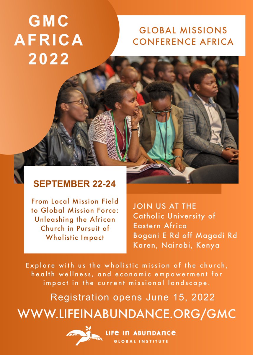 Register Now!
#GMCAFRICA2022
#UnleashingtheAfricanChurchinPursuitofWholisticImpact