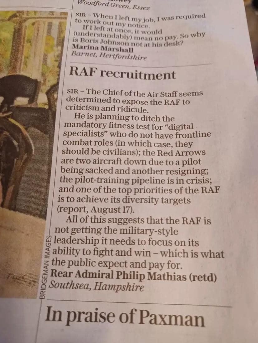 JDwraf's tweet image. Our armed forces are becoming a laughing stock. Always said I would do it all again in a heartbeat, but that has now changed. I wouldn't want to join the current circus. Inter force banter is now justified criticism. Well said Rear Admiral (Retd).