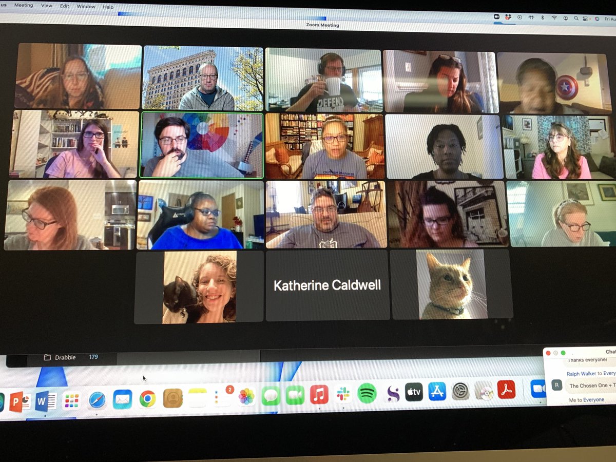 JayHeltzer's tweet photo. My mind was blown at yet another #VirtualDonutParty. I know more than you do about Tropes thanks to these fine folks. Thanks to ⁦@RevAdamThomas⁩ ⁦@Bren_Chase⁩  and ⁦@RW_Igloo⁩ and all my buds in the #5amWritersClub.

#KFW #WriteOne https://t.co/YRWOneZV3S