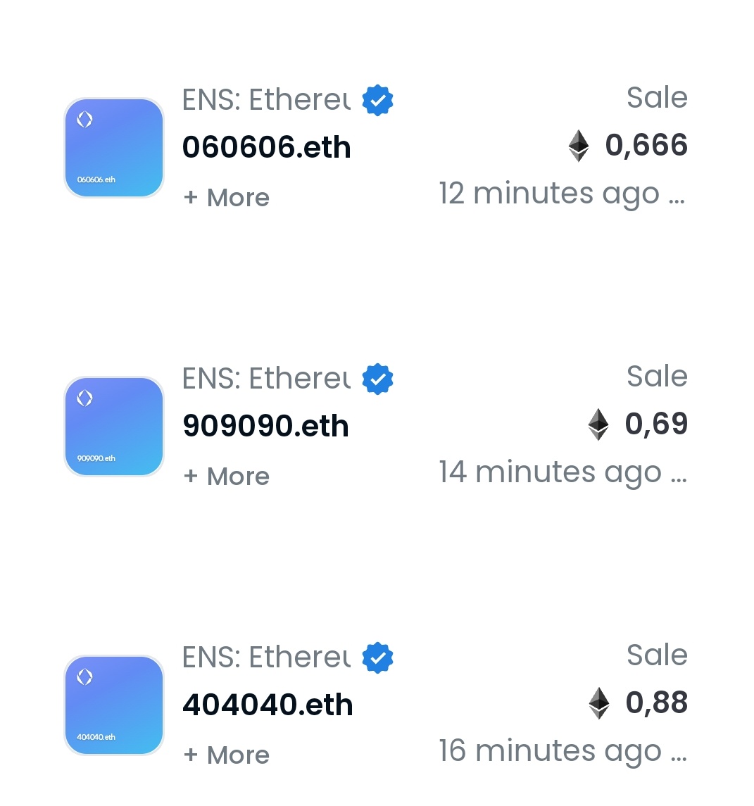 So I bought 696969 about an hour ago

Now this guy bought three repeating 6-digits

Looks pretty cool, also very memorable

Fourty, fourty, fourty .eth

Sounds kinda nice