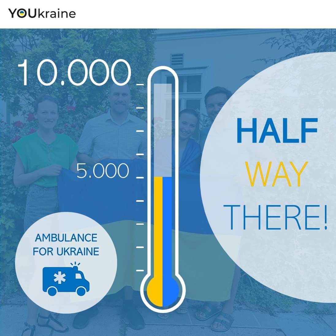 We're halfway to getting an Ambulance for Ukraine! Thanks to all you donors who have helped us raise € 5000 of the € 10,000 that it takes to buy the vehicle. <a href="/jesse_history/">Jesse Alexander</a> is getting ready to hit the road! You can save lives by donating here: youkraine.at/donate/