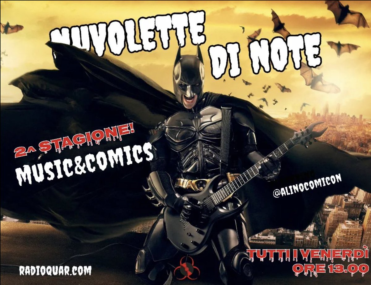 RadioQuar's tweet photo. Alle 13.00 la versione agostana di #NuvoletteDiNote di @alino_fumetto oggi dedicata a dischi "fumettosi" nella gestione produttiva, da Giorgio Ciccarelli a Robert Crumb.
#musica #fumetto https://t.co/iJvABVM71u