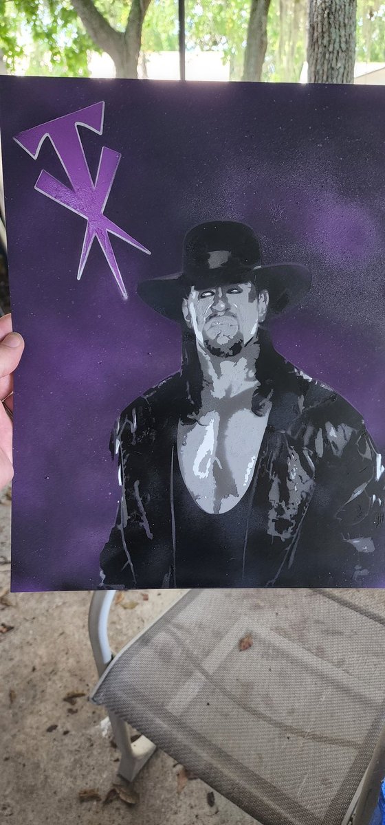 GruntS7's tweet photo. 2nd spray paint design
Undertaker
11x14, $25 + shipping
DM for payment info https://t.co/Eaf9gBEo1K