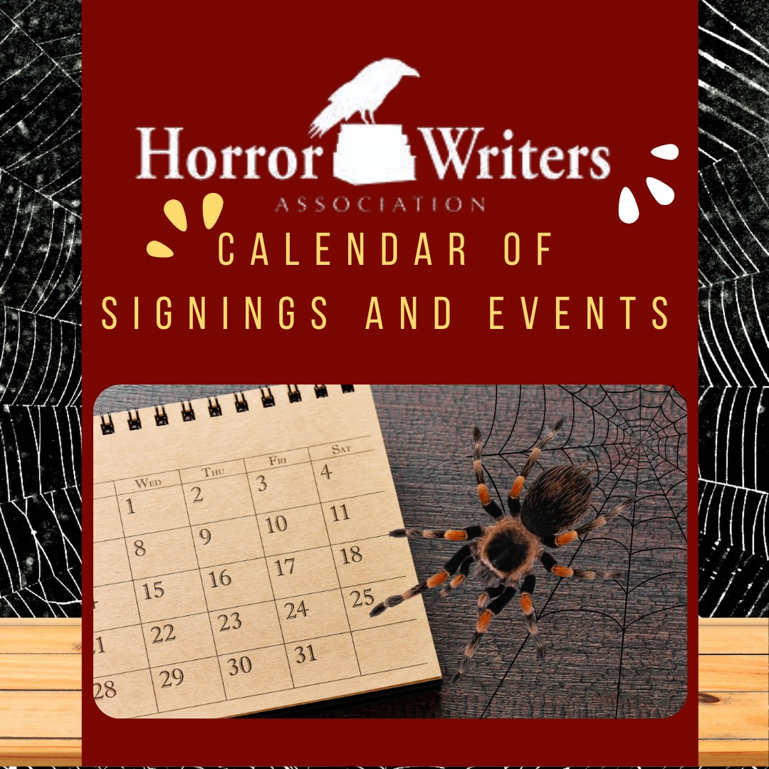 HorrorWriters's tweet image. Are you a member of the HWA have an upcoming book signing or appearance at an event? The deadline for submission is the 10th of every month to ensure it is included in the upcoming month’s newsletter. 
submit calendar events by emailing this address:   hwacalendar@gmail.com