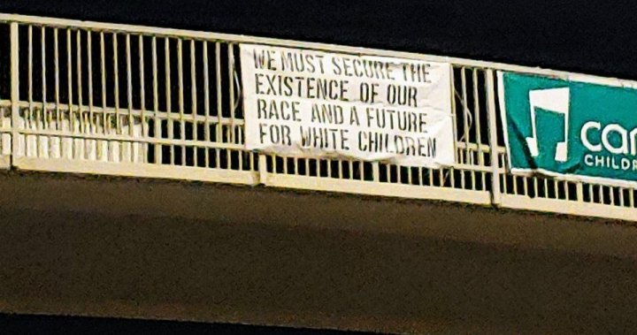 Calgary neo-Nazi group claims responsibility for hanging racist banner over Macleod Trail dlvr.it/SWv4KZ