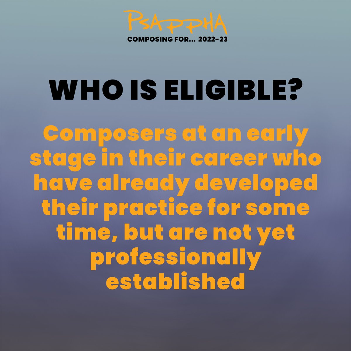 PsapphaEnsemble's tweet image. Are you eligible for our Composing For...2022-2023 scheme? Apply today! 👉 bit.ly/3BKdUQn
#ComposingFor