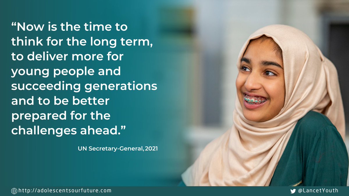 Aimed at contributing to the UN Common Agenda on Youth (convening in ’23) this Second Lancet Commission on Adolescent Health &amp; Wellbeing seeks to ensure that today’s YOUTH have the means to address the unique challenges of their generation. #LancetYouth
🔗 doi.org/10.1016/S0140-…