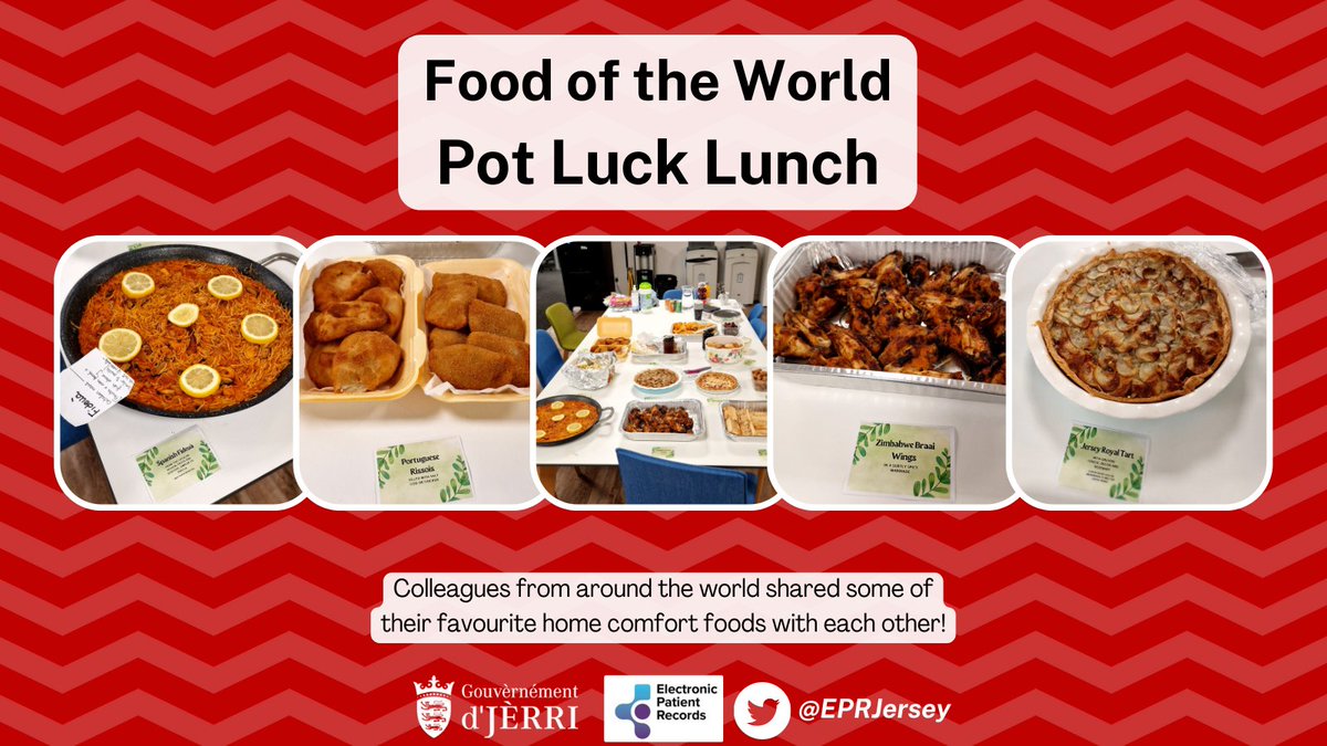 This week the EPR office hosted our second Pot Luck Lunch. This time we celebrated the different cultures and nationalities of our colleagues with foods from their home countries, including Spain, Portugal, England, Zimbabwe, and of course Jersey!