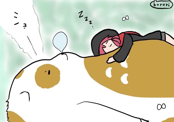 sleeping zzz 1girl hat closed eyes lying pink hair  illustration images