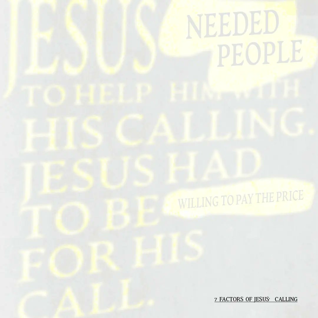 c4gravity's tweet photo. 5.) Jesus needed people to help Him with His calling.
6.) Jesus had to be willing to pay the price for His call. https://t.co/E0ki7wQW2a
