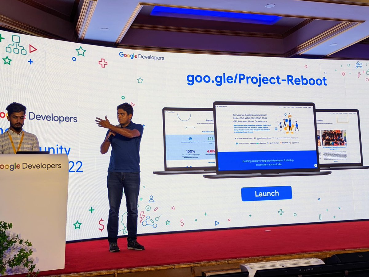 karthik_padman's tweet photo. #ICS2022Ladakh 

We had the privilege to have  @tripathiuttam launch our prestigious project in 2022 #projectreboot resource website for our communities to become #limitless 

#gdg #googledevelopers do check it out! https://t.co/zoWB9pZagS