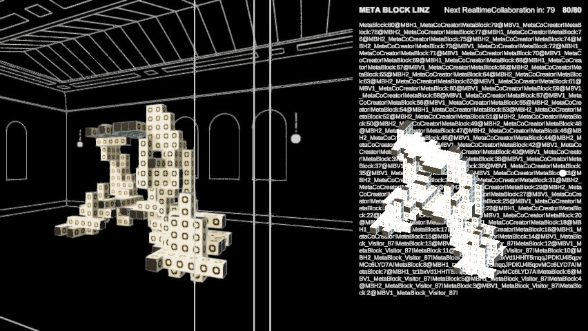LinzMeta's tweet photo. New MetaBlock Community Structure! 
A meta-participatory project for the design &amp; construction of a 1:1 scale architectural prototype at MetaSpace exhibition at Francisco Carolinum Linz2022
MetaBlockBot:2022-08-19-13-14-53 https://t.co/n5mc9oz6EQ